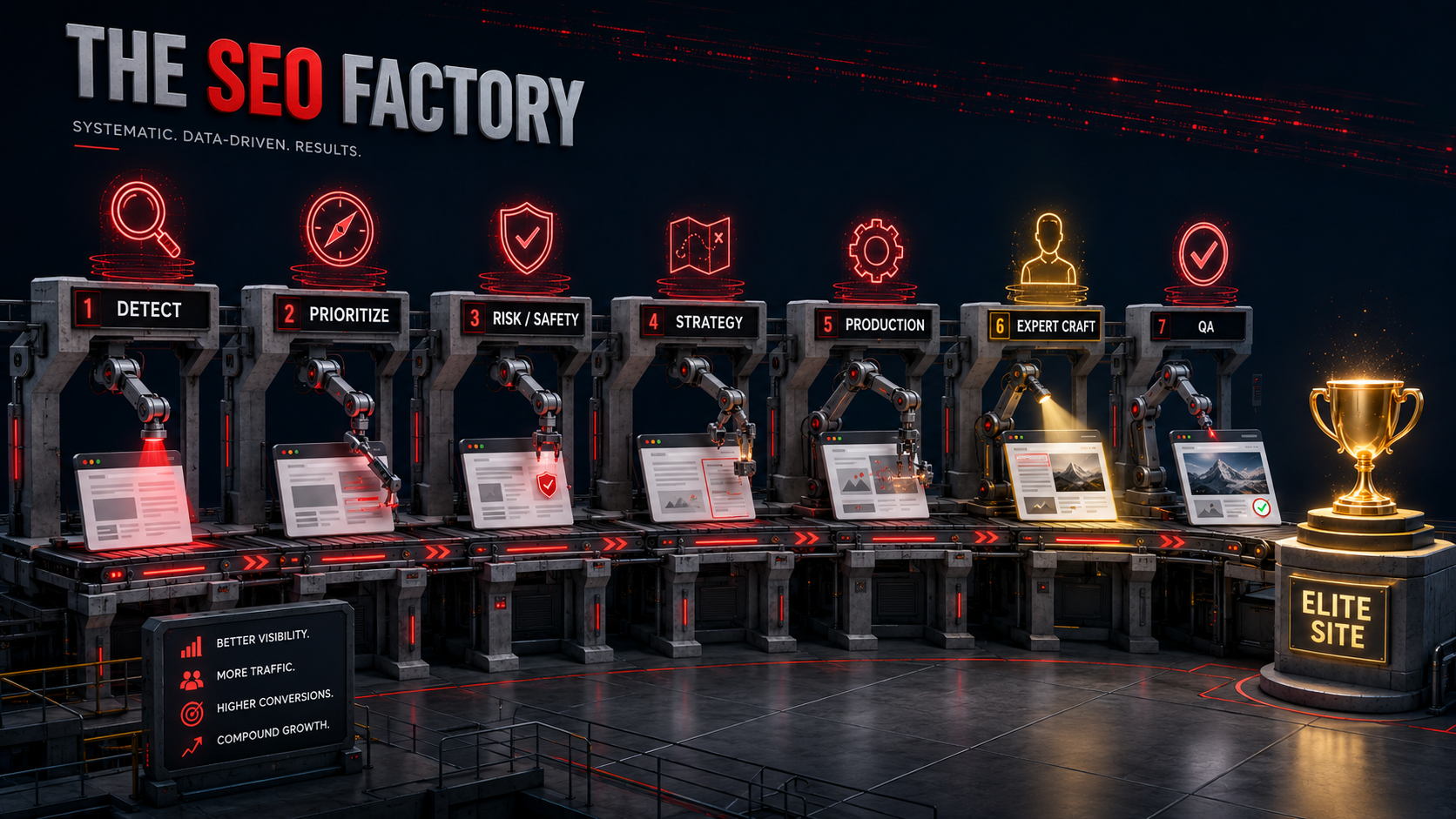 The SEO Factory production line
